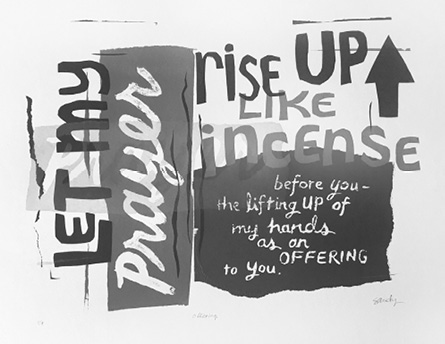 Let my prayer rise up like incense before you - the lifting up of my hands as an offering to you.