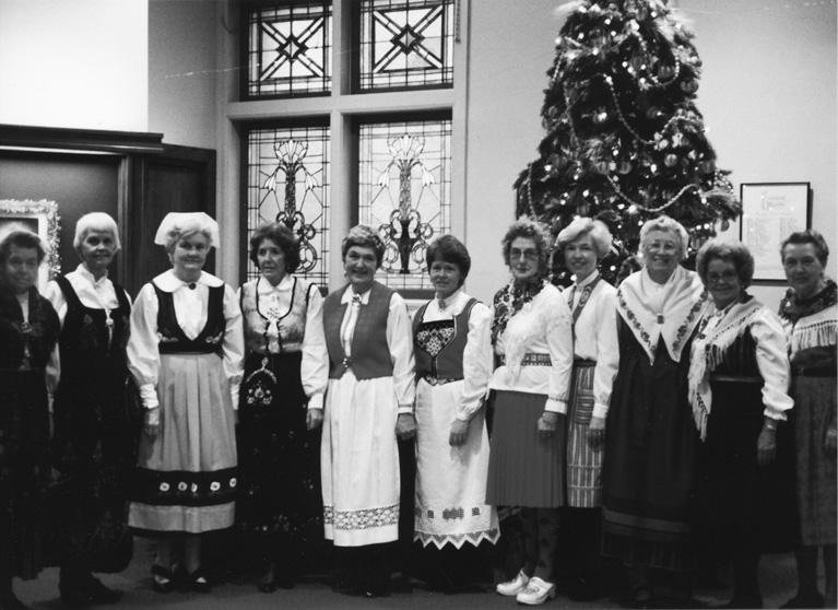 photo of women in Swedish dress